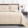 Love's cabin California King Size Quilt Set Beige Bedspreads by Lovescabin