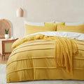 Oli Anderson Mist Yellow Duvet Cover Queen Size by OliAnderson