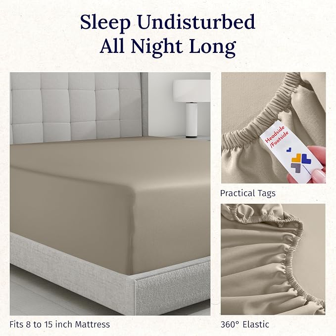 California Design Den Luxuriously Soft Twin Fitted Sheet Only - Image 7