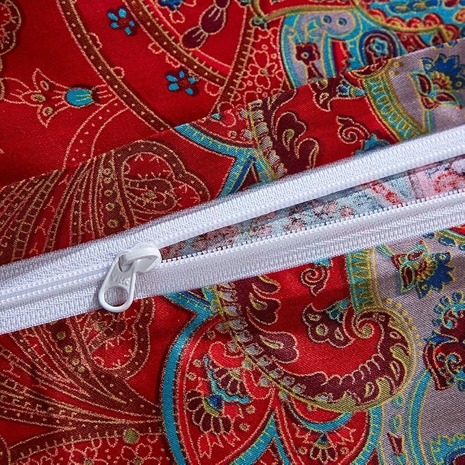 mixinni Long Staple Cotton Percale Paisley Duvet Cover - Image 7