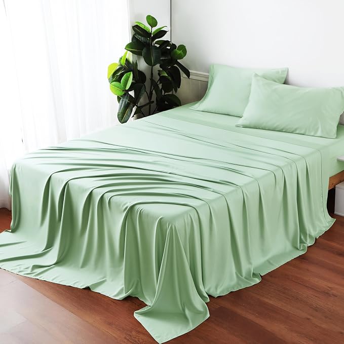 Bamboo Viscose Flat Sheets Only, Sateen Weave Queen Size Flat Sheet Only - Image 7
