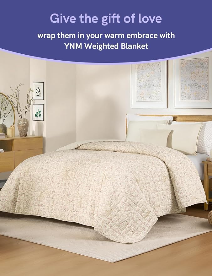 YnM King Size Linen Weighted Blanket - Image 4