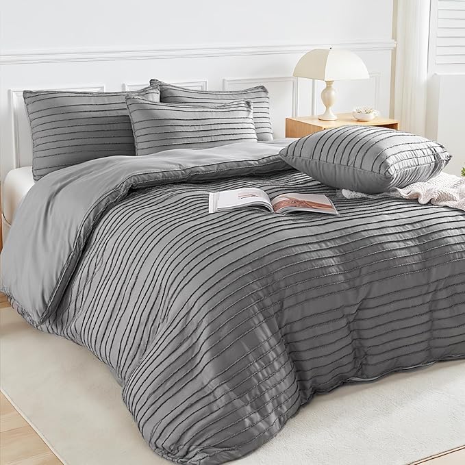 NEXHOME PRO Duvet Cover Queen, Soft and Lightweight 100% Washed Microfiber by NEXHOMEPRO