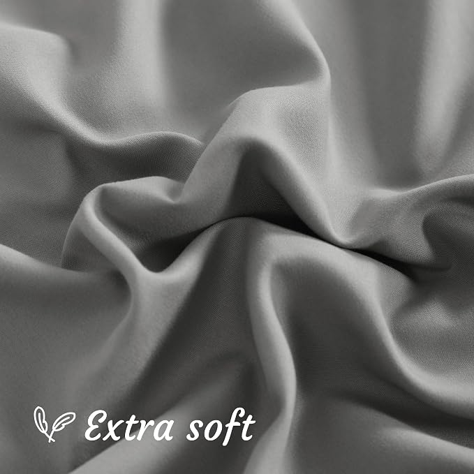 NTBAY 2-Piece Body Pillowcase Set, 20x54 inches, Smoke Grey, Microfiber - Image 6