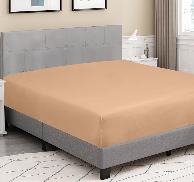 ROYALE LINENS 300 Thread Count 100% Long Staple Combed Cotton Fitted Sheet Full - Image 4