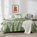WDCOZY Boho Sage Green Quilts Queen Size Bedding Sets by WDCOZY