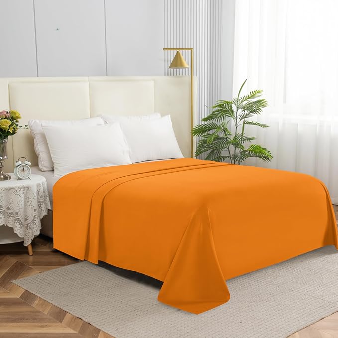 Elegant Comfort Premium Hotel Quality 1-Piece Flat Sheet, Luxury & Softest 1500 by ELEGANTCOMFORT