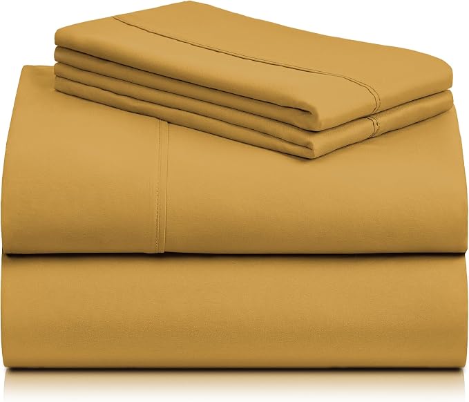 LuxClub 4 PC California King Sheet Set, Breathable Luxury Bed Sheets, Deep - Image 7