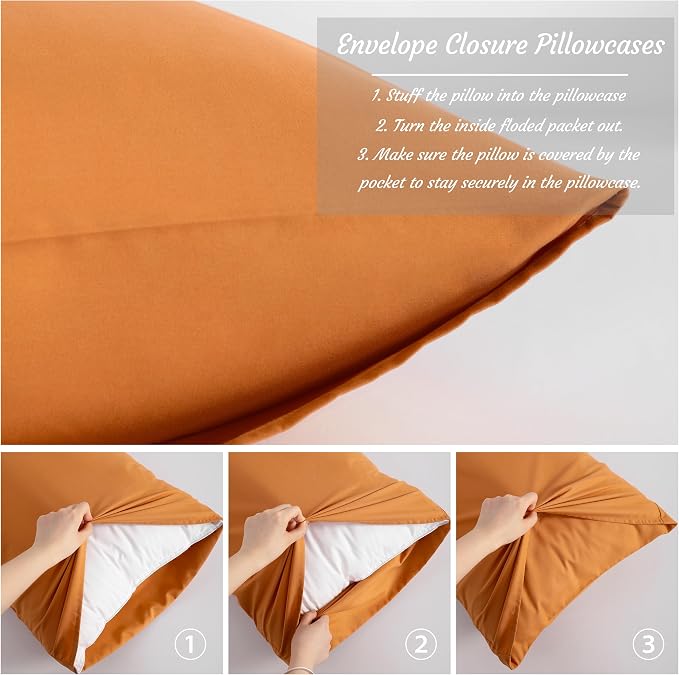 NTBAY Queen Pillow Cases Set, 2 Pack Brushed Microfiber 20x30 Inches, Stain - Image 3