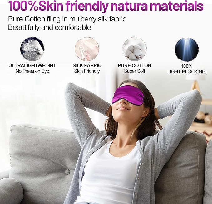 Sleep Mask, Silk Eye Mask for Sleeping - Image 5