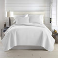 Southshore Fine Living, Inc. White Queen Quilt Bedding Set, Dual Fit Luxury by SouthshoreFineLivingInc
