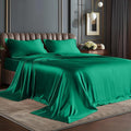 BEDELITE California King Sheets Set, Luxury Soft Dark Green Satin Sheets by BEDELITE