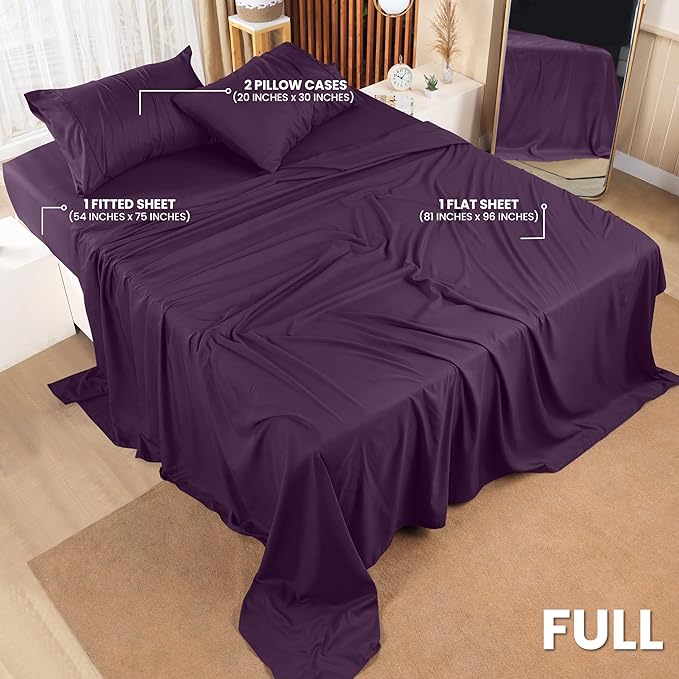 Utopia Bedding Full Sheet Set – 4 Piece Bed Sheets - Image 2