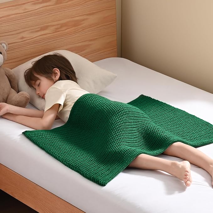 Guohaoi Knitted Weighted Lap Pad No Beads Cooling Weighted Blanket Kids by GuohuoiHomeKitchen