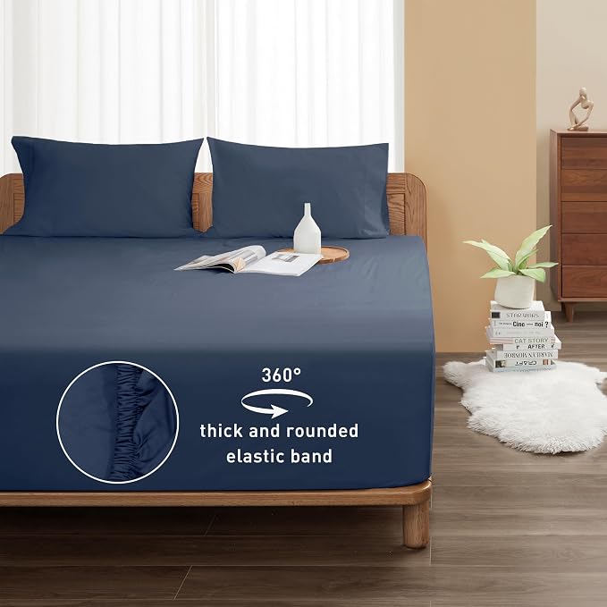 Sunflower Twin Fitted Sheet, 1-Piece Deep Pocket Fitted Bottom Sheet 15" - Image 2