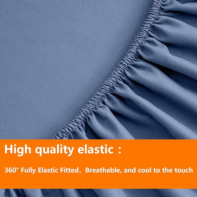 TAIMIT Slate Blue Twin Size Comforter Set - Image 6