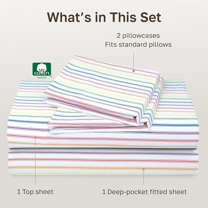 California Design Den Soft Queen Size 100% Cotton Sheet Sets, 400 TC Good - Image 4