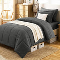 CozyLux Twin XL Comforter Set Dark Grey by CozyLux