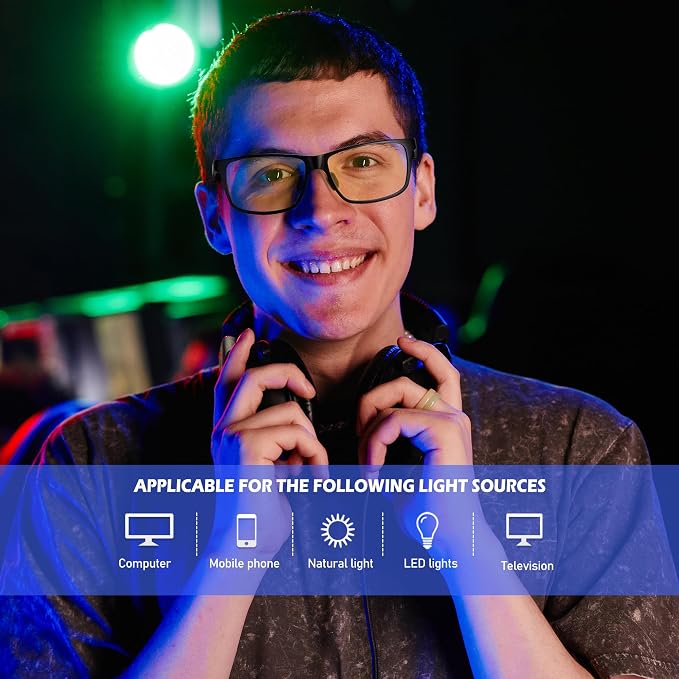 ANYLUV Blue Light Blocking Glasses Men Computer Gaming Glasses Lightweight - Image 2