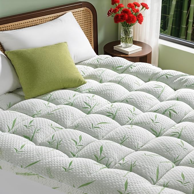 3 Inch Mattress Topper Queen Size, 1500GSM Down Alternative Fill, Cooling Extra by Unknown