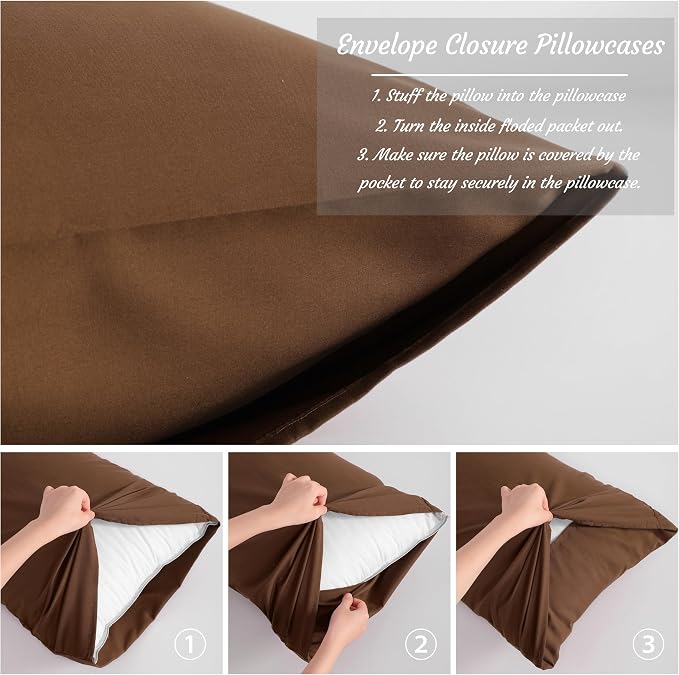 NTBAY King Pillow Cases Set of 2, 2 Pack Brushed Microfiber 20x36 Pillow Cases - Image 4