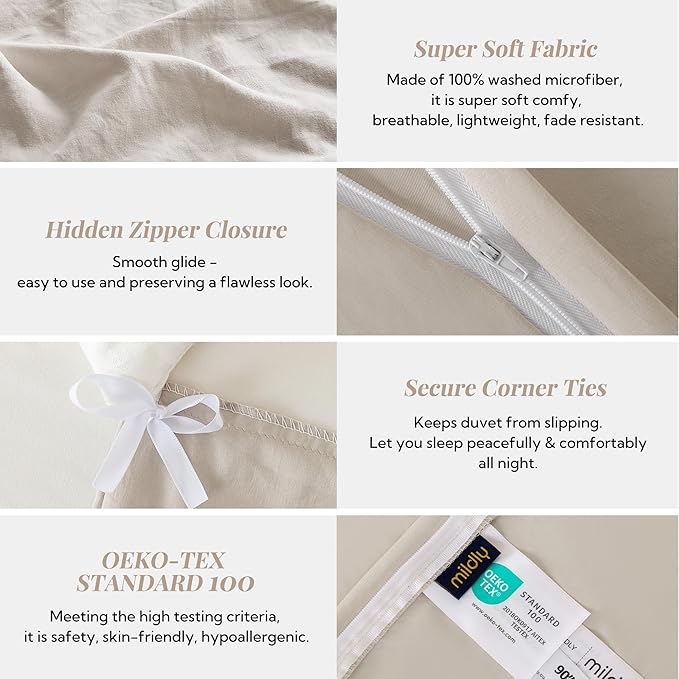 MILDLY Super Soft Duvet Cover 2pcs - Image 3