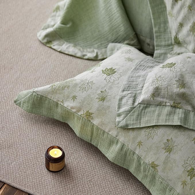 mixinni Yarn-Dyed Jacquard Duvet Cover King, Soft Breathable Double Layer Gauze - Image 7