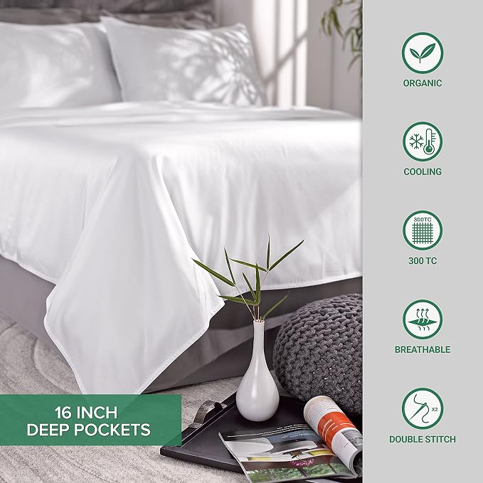 Pure Bamboo Split King Sheets, Genuine 100% Organic Viscose Derived from Bamboo - Image 9
