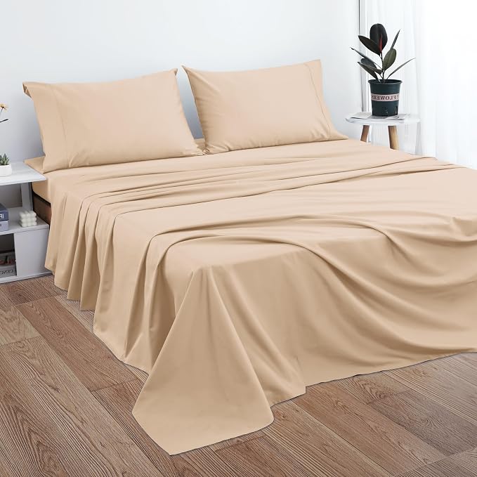 Cotton King Flat Sheet Only, 600 Thread Count 100% Egyptian Cotton Top Sheet - Image 5