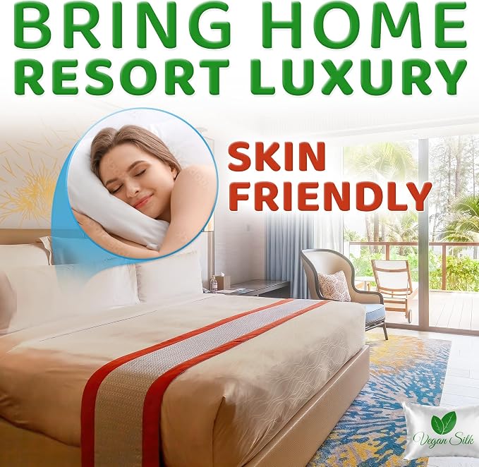 Pillow Cases - 100% Viscose Derived from Bamboo - Cooling Pillowcase - Standard - Image 4