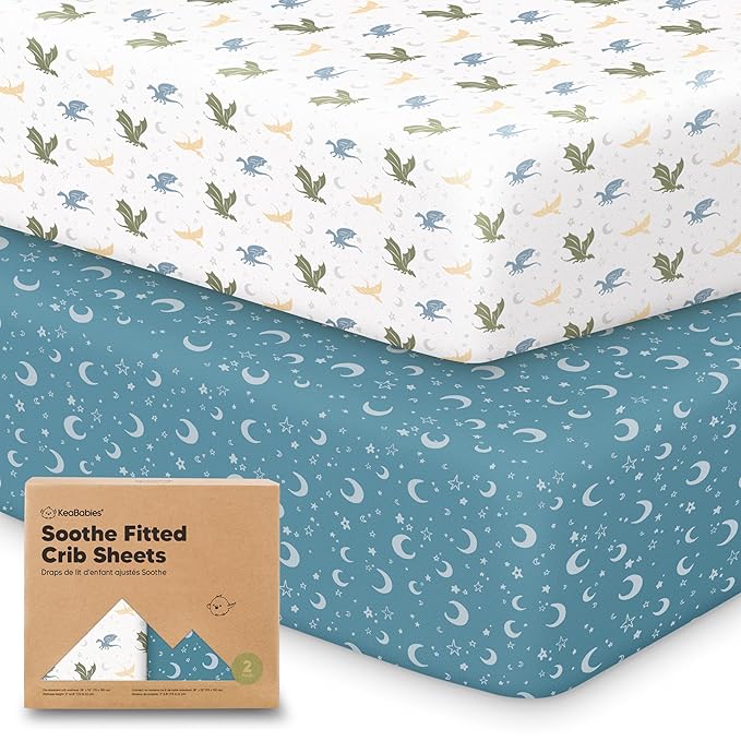 KeaBabies 2-Pack Organic Crib Sheets by KeaBabies