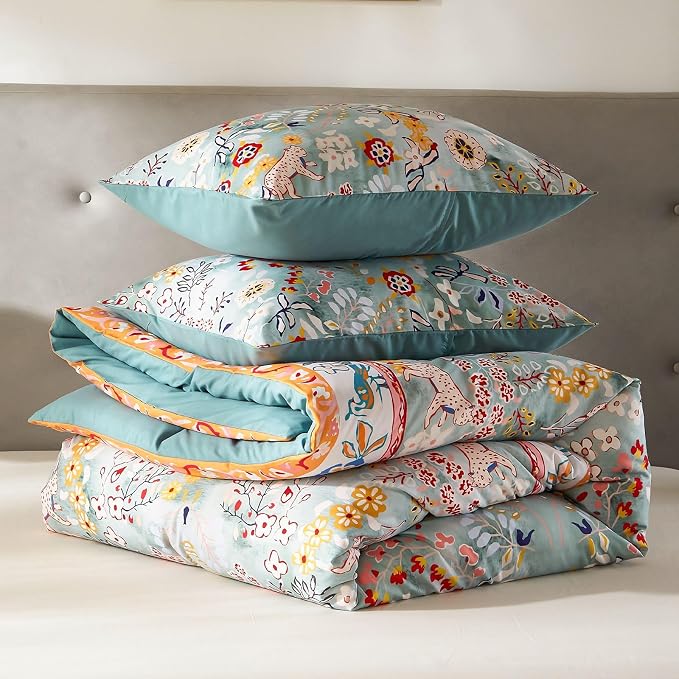 Cupocupa Duvet Cover Queen Size Set Boho Floral Pattern Queen Christmas Duvet - Image 7
