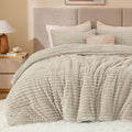 BEDELITE Fleece Queen Comforter Set -Super Soft & Warm Fluffy Linen Bedding by BEDELITE
