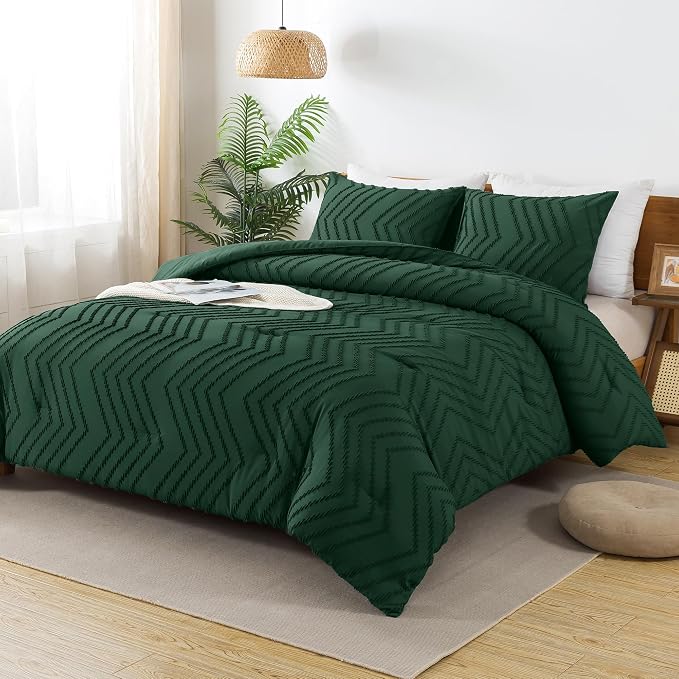 Andency Emerald Green Oversized King Comforter Set 120x98, Boho Oversize King - Image 7