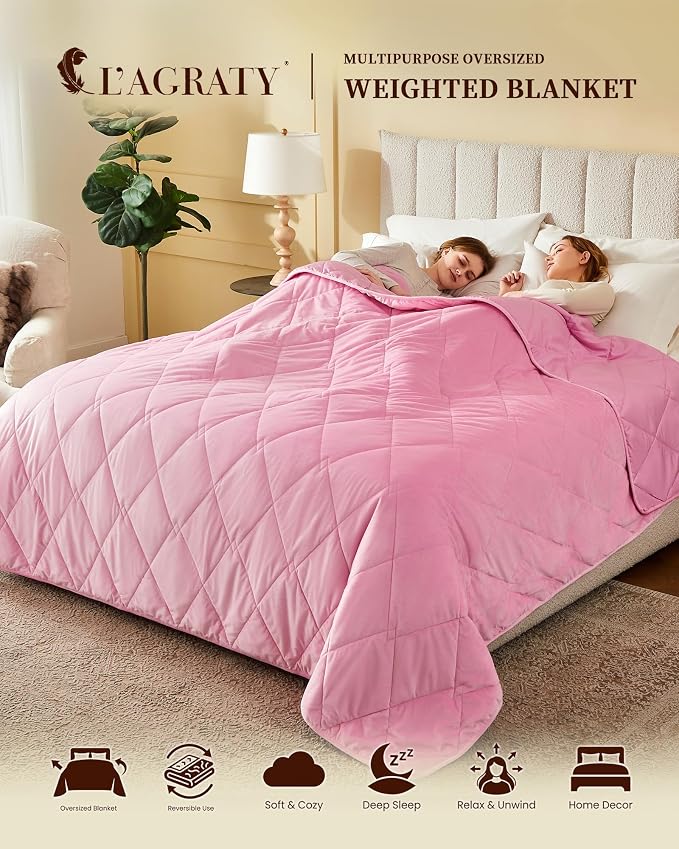 L'AGRATY Queen Size Weighted Blanket - Image 2