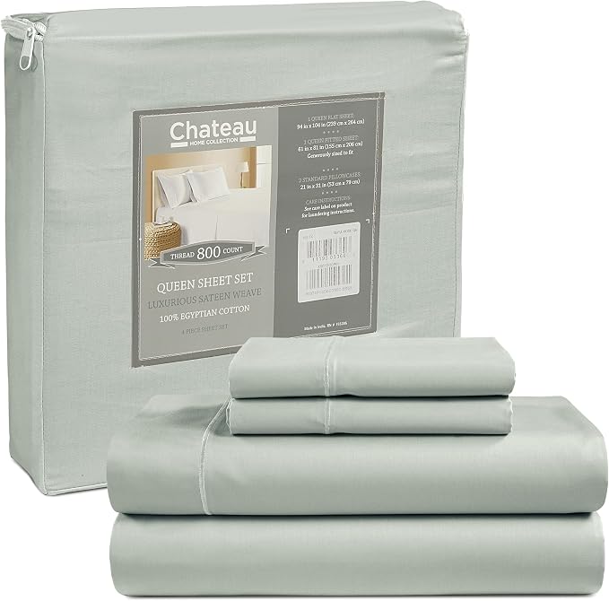 100% Egyptian Cotton Sheets California King Size, 800TC Breathable Bed Sheet Set - Image 2