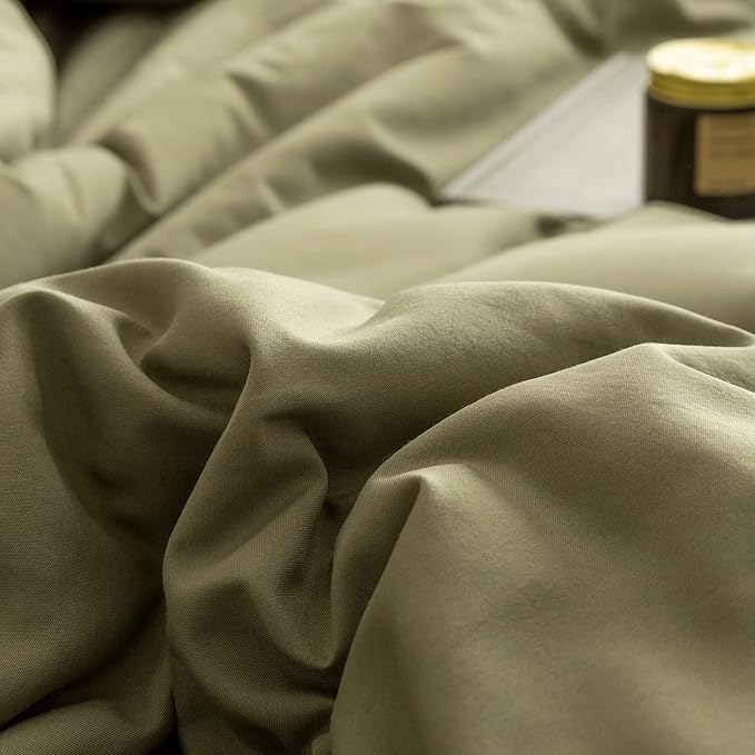 ROSGONIA Queen Comforter Set Olive Green, All Season Lightweight Blanket Quilt - Image 7