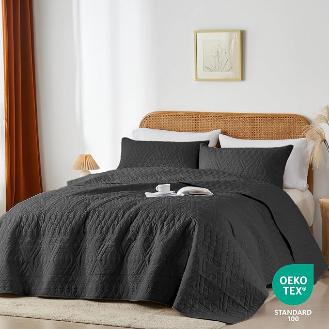 akkialla Full/Queen Size Quilt Bedding Set, Modern Style Geoetric Pattern - Image 2