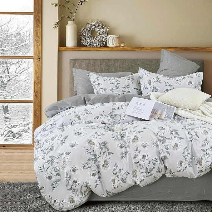 LEMIROE Floral Cotton Comforter King Size by LEMIROEBEDDING