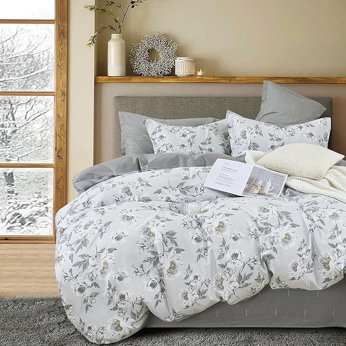 LEMIROE Floral Cotton Comforter Queen Size by LEMIROEBEDDING