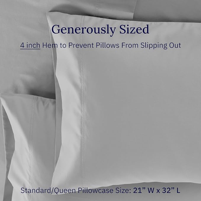 CALIFORNIA DESIGN DEN Luxuriously Soft Hotel Quality 600 Thread Count, 100% - Image 6