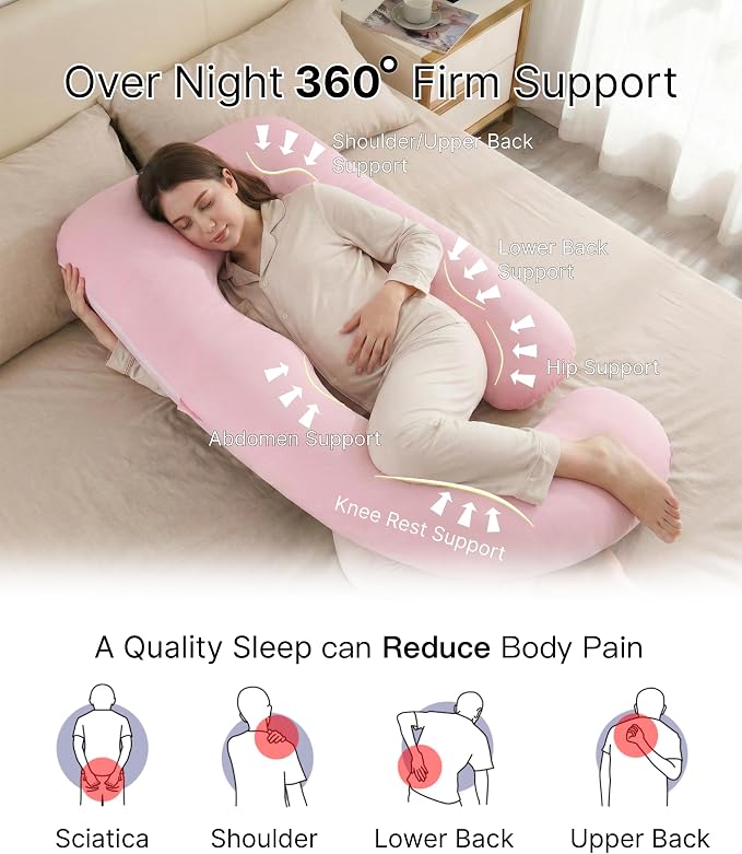 ALLOPERA Pregnancy Pillow, Full Body 57 Inch Maternity Pillow - Image 2