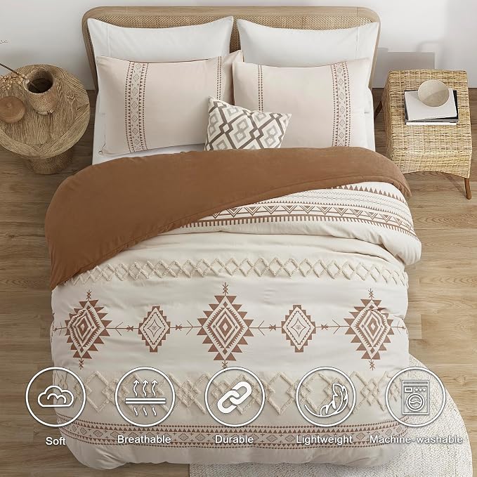 Oli Anderson Boho Duvet Cover Set Queen Size, Durable and Super Soft Duvet - Image 6