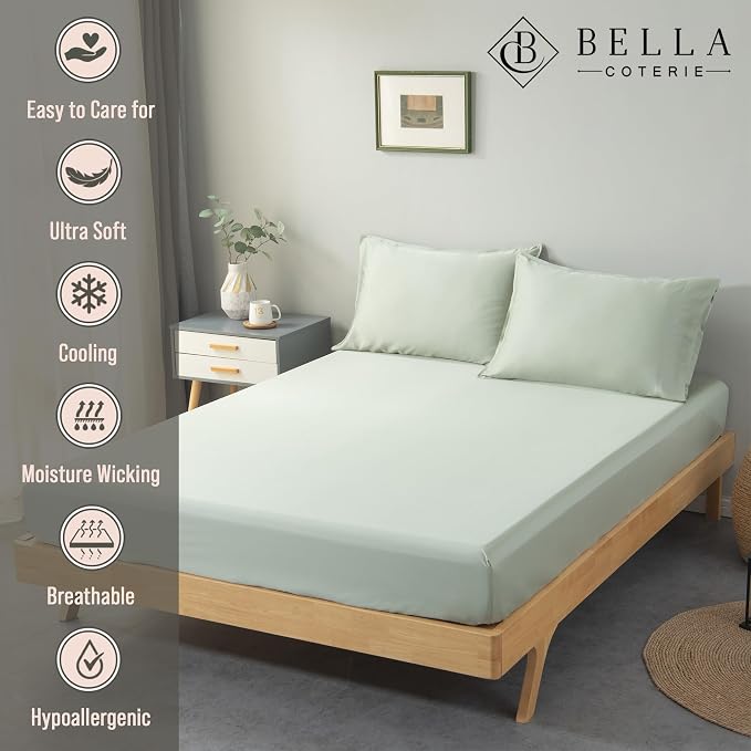 Bella Coterie Luxury Bamboo Viscose King Size Fitted Sheet Only | 100% - Image 2
