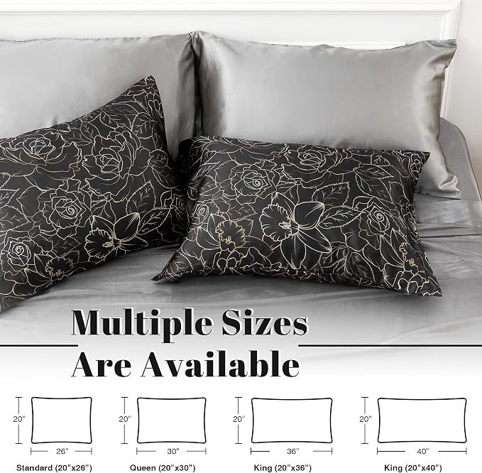 EXQ Home Satin Pillowcase for Hair and Skin Queen - Image 5