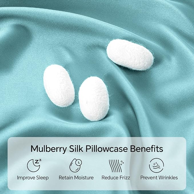 INFIIXSO Mulberry Silk Pillow Case King Size, Silk Pillowcase - Image 2