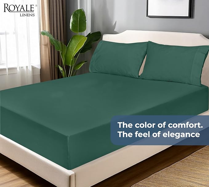 Royale Linens 100% Organic Cotton Fitted Sheet - Image 9