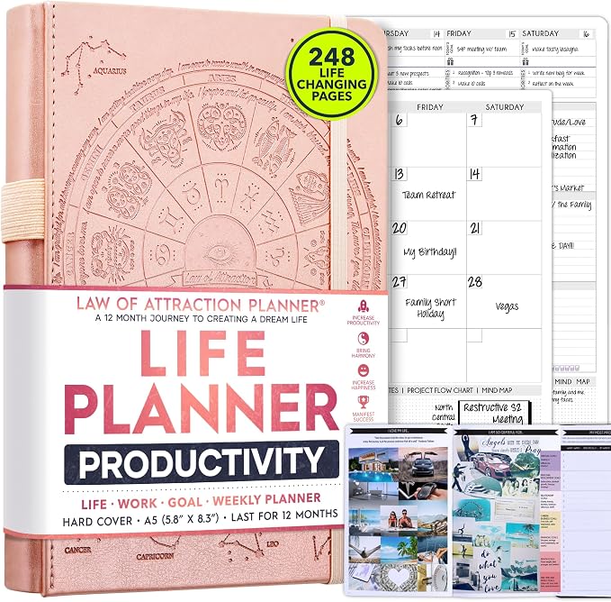 Life Planner - Undated Weekly & Monthly Planner, 12-Month Journey to Increase by FreedomMastery