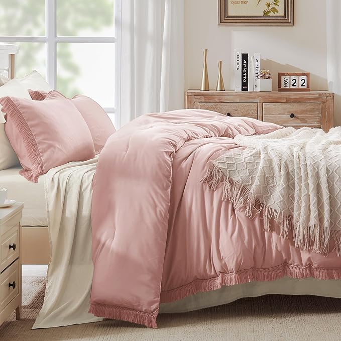 Andency Pink Comforter Set King Size - Image 7