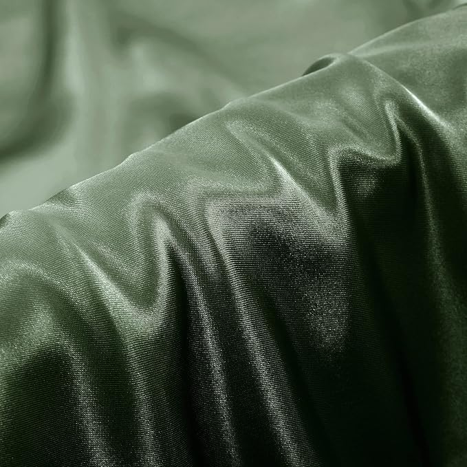 Aormenzy Satin Pillow Cases for Women Standard Size Set of 2, Woodland Green - Image 2